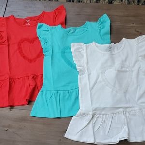Girls Ruffle Heart Shirt
